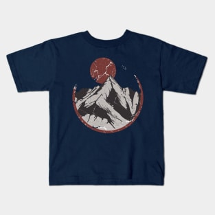 Japanese Sunrise Over Mountains Kids T-Shirt